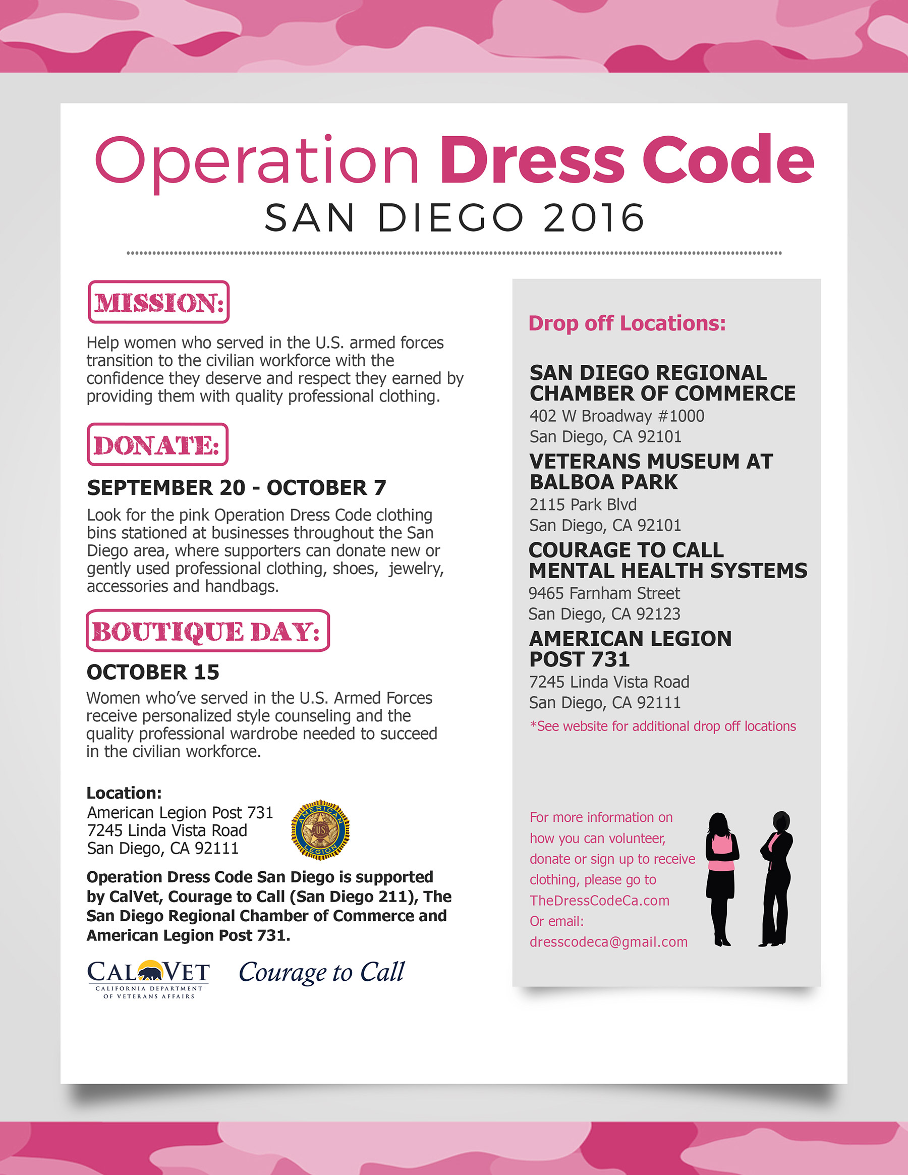 Help Support Veteran Women SD Regional Chamber